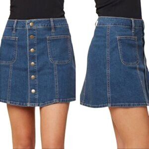 [Altar'd State] Jean Button Up Skirt - Size M